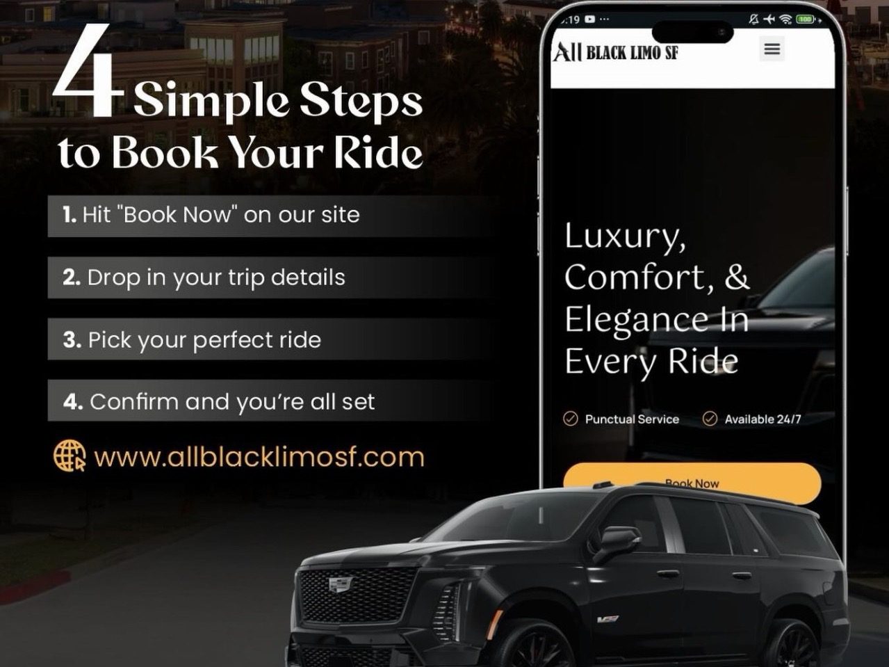 All Black Limo SF photo